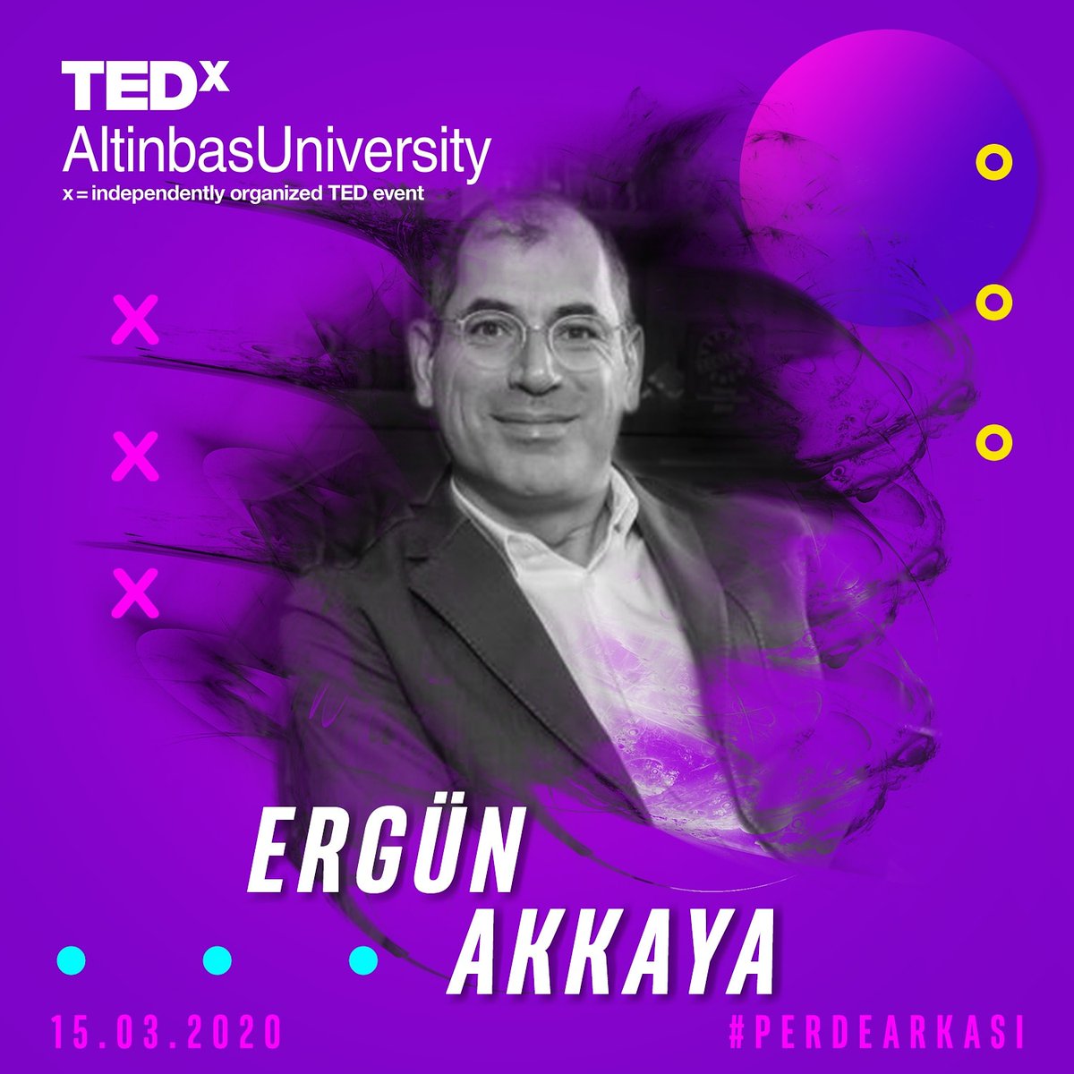 tedxaltinbasuni's tweet photo. Ergün Akkaya 15 Mart 2020 Pazar günü #TEDxAltinbasUniversity Mahmutbey Yerleşkesinde! Biletler için profilimizdeki linke tıklayabilir ya da https://t.co/NkfMY60nYF adresini ziyaret edebilirsiniz.❌🔥 https://t.co/eBEO9Zf01T
