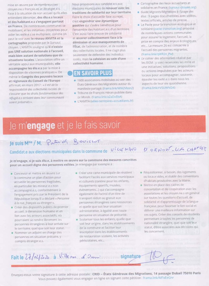 ChangerVO's tweet photo. La liste Changer Villenave a signé la charte issue des états généraux des migrations composés en autres : @amnestyfrance @attac_fr @lacimade @LDH_Fr @MdM_France @FsuNationale https://t.co/NvoJwEvJkW