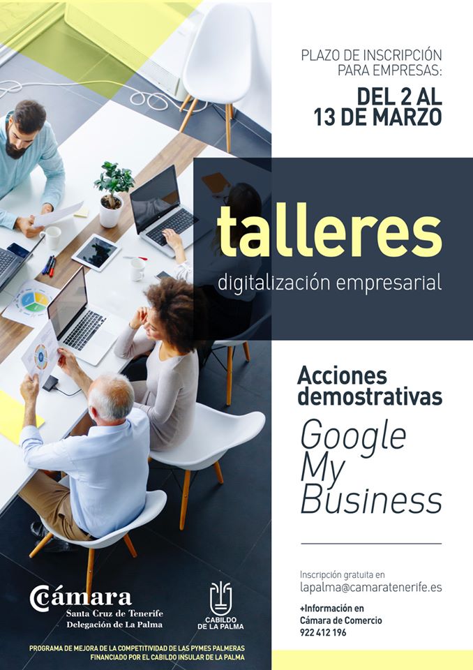 LaPalmaEmprende's tweet photo. ¡¡Difundimos!! 🔊ACCIONES DEMOSTRATIVAS GOOGLE MY BUSINESS PARA #EMPRESAS📍Plazo de inscripción: Del 02 al 13 de Marzo. Más información en Cámara de Comercio Delegación de #LaPalma https://t.co/gMgmKdq2EB https://t.co/HaGrmKbaBM