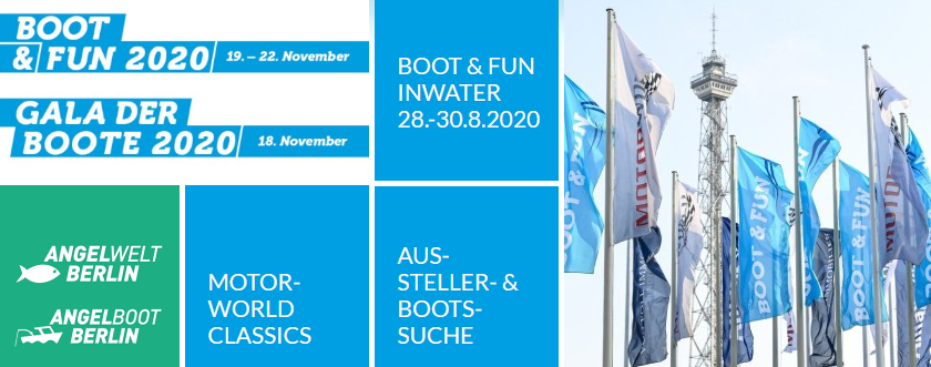 FLUSSundSEE_BB's tweet photo. 2019 war Berlin EINE Wasserhauptstadt
..Boot und Fun Berlin 2019 Blick_
https://t.co/0yURpyRst8
..aber was wird 2020 ?
August Inwater Boot &amp; FUN 2020
November 2020 Boot &amp; Fun 2020
Screenpic von Website MesseBerlin https://t.co/sPQ8Zqk4h9