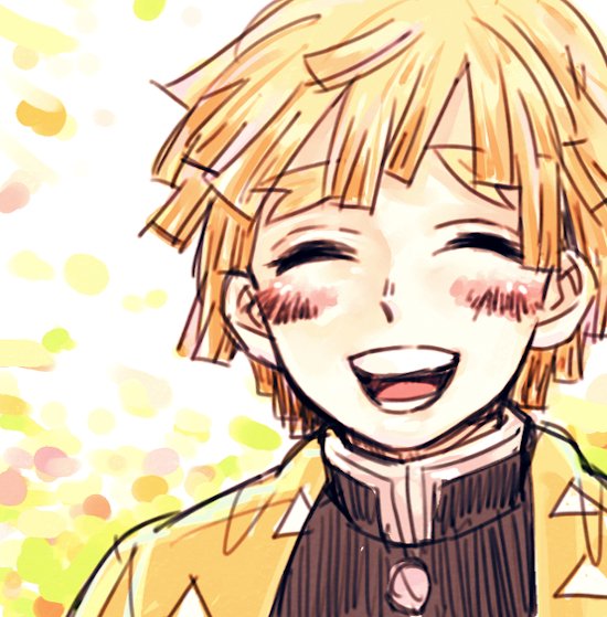 ponoさんがTwitterに投稿した我妻善逸(鬼滅の刃)のイラスト。