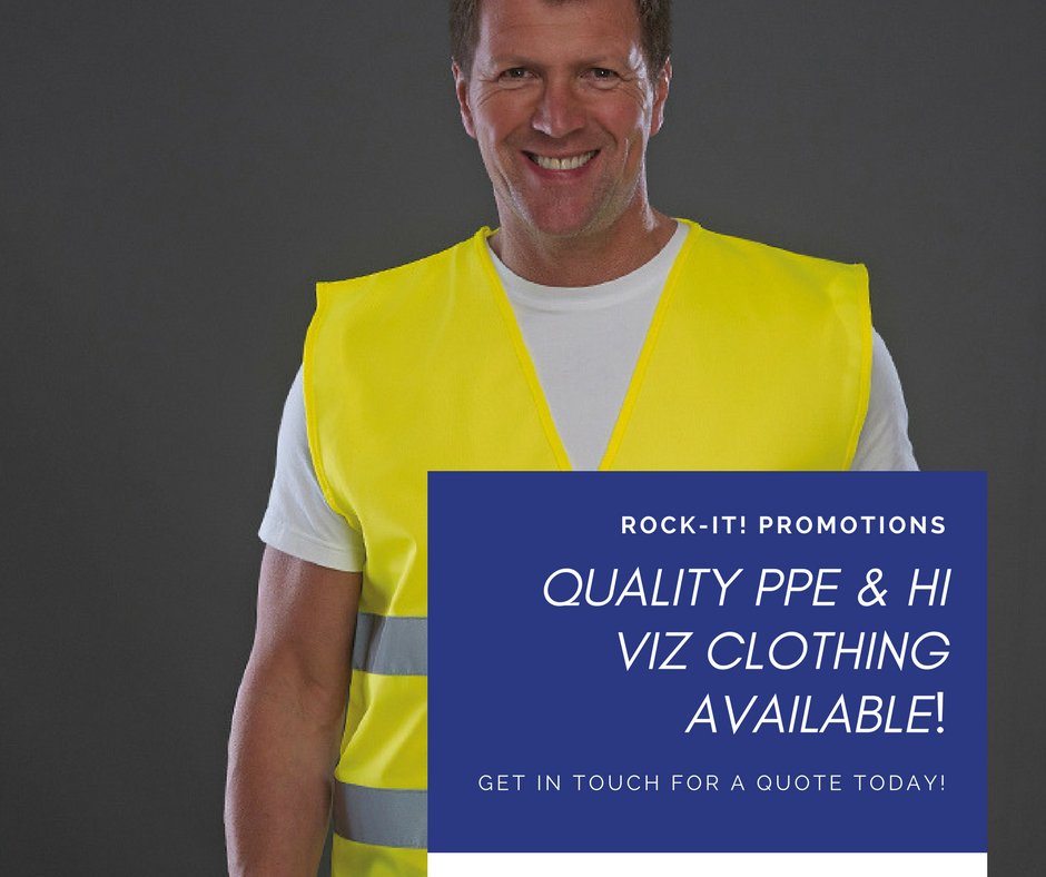 RockitRushden's tweet photo. Keep your staff safe with low cost PPE. 

We offer a range of hi visibility clothing available to brand: https://t.co/R62ZmtVtq7 https://t.co/St8wdPLiE3