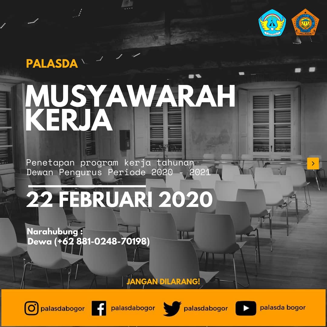 palasdabogor's tweet photo. [Musyawarah Kerja Palasda 2020]
________________________

Oeeehhh!!!
Musyawarah Kerja Palasda 2020 telah dilaksanakan di SMA Negeri 2 Bogor pada tanggal 22 Februari 2020.
#sispala #palasda #bogor #palasdajaya #palasdamatang https://t.co/t3q4EDkLeN