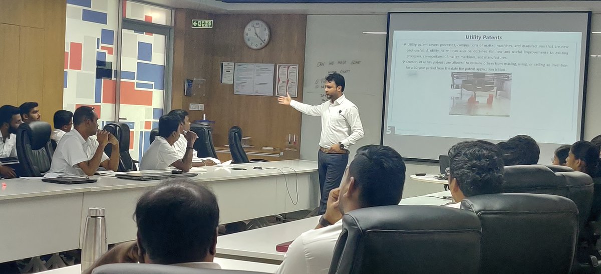 SagElevate's tweet image. As a part of our IP awareness initiative, Sagacious IP conducted an IP workshop at Wabtec Corporation in Bangalore, India.
Mr. Tanmay Mittal, Head of IP Solutions – India Region, conducted the workshop aimed at making Wabtec - IP ready.

#SagaciousIP #IPWorkshop #IPAwareness #IP