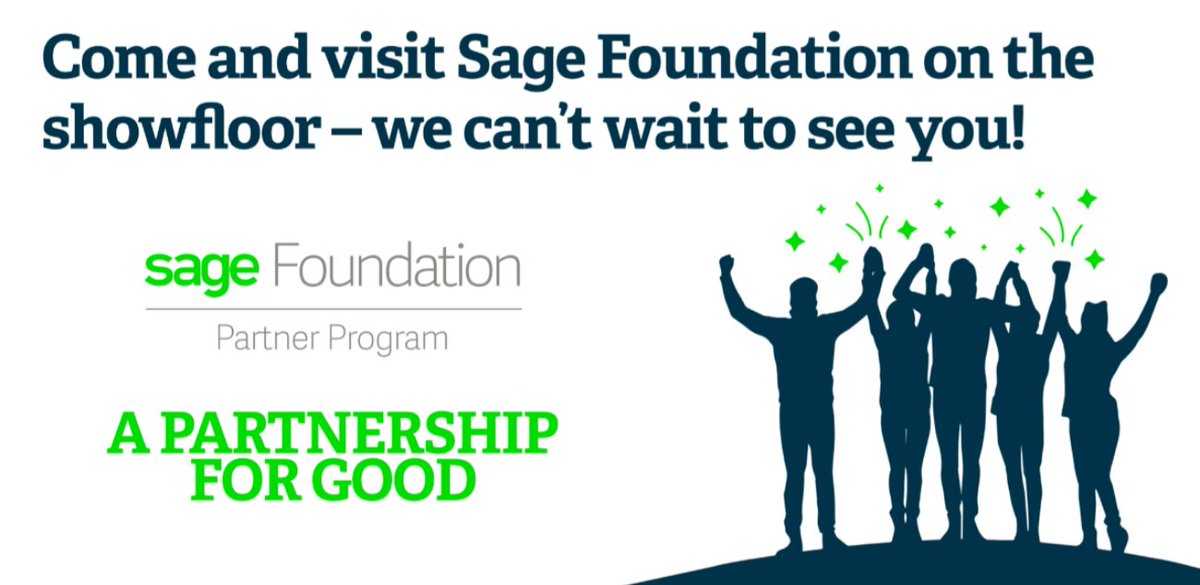 sagefoundation's tweet photo. Ready to make a difference in your local community? We want to build a #PartnershipforChange Sign up for the Sage Foundation Partner Program. #SageFoundation #SagePartnerSummit @SagePartners https://t.co/krIRgviBHg