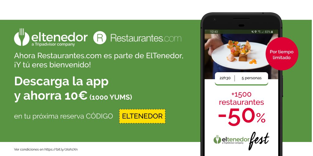 ¡Estamos muy contentos de formar parte de la familia <a href="/eltenedor/">ElTenedor</a> ! Y como queremos celebrarlo contigo, queremos darte la bienvenida con -10€ para que reserves en la app ElTenedor, ¿A qué esperas? :-)

👉👉 eltenedor.es/?cc=55655-de9