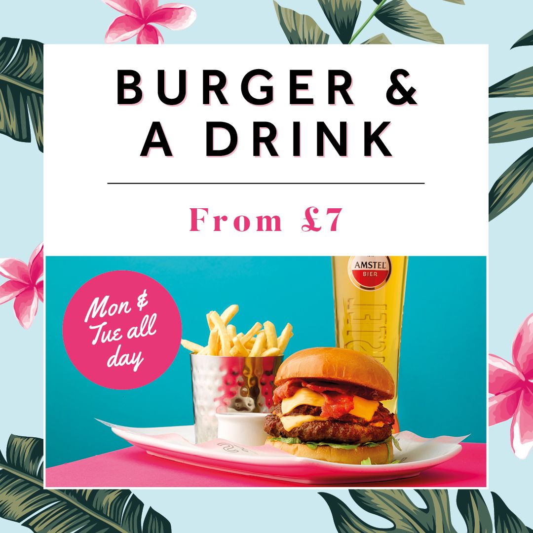 slugbmth's tweet photo. Fancy a burger and a drink for £7?
Check out this offer from 10am-10pm every Monday and Tuesday at S&amp;L🍔🍻 https://t.co/xB946mjEMt