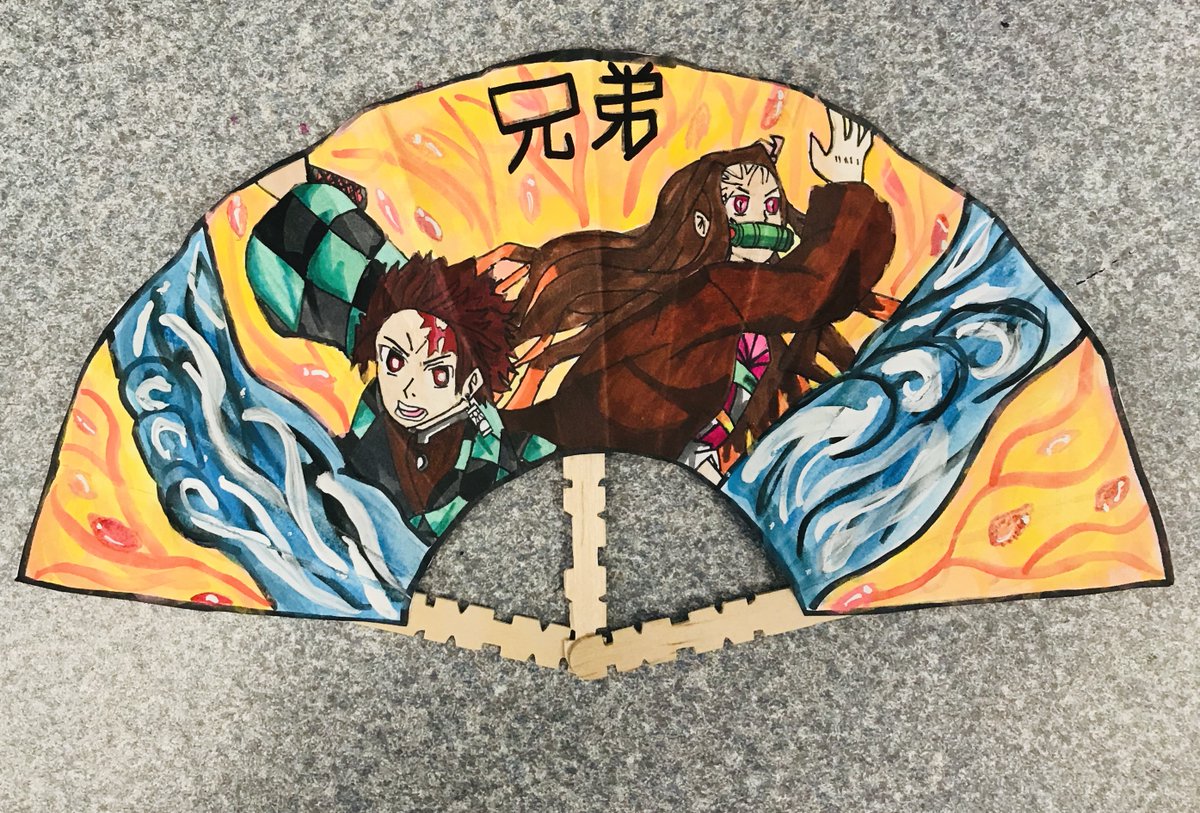 Mariana Galicia Perez nailed her Japanese Fan project. Her use of colored shading is amazing! #STMS #weareltusd #STMSpride