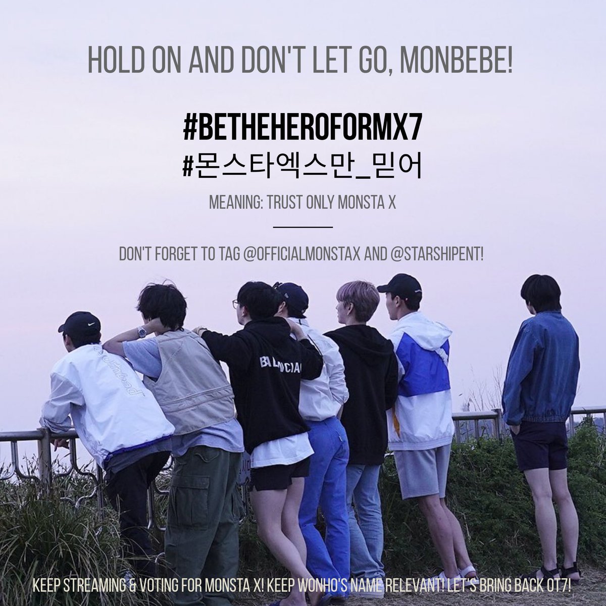 2020030412am KST onwards230th Hashtags @OfficialMonstaX  @STARSHIPent  #BeTheHeroForMX7  #몬스타엑스만_믿어 453 official protest Hashtags