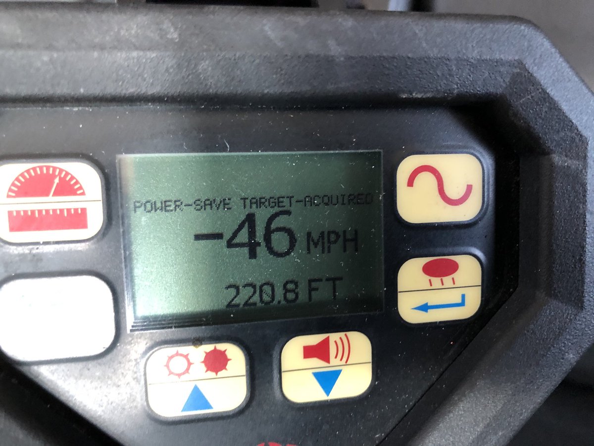 EvanstonPD's tweet photo. Vehicle driver stopped at this speed as he sped south on Ridge and crossed Dempster. #AsaferRidge https://t.co/Txj6ial9qX