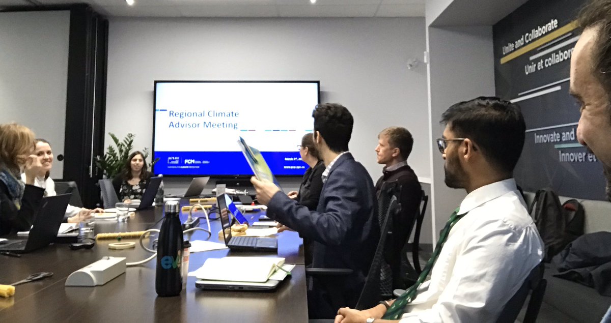 MappingResearch's tweet photo. Meeting with @FCM_online Regional Climate Advisors from across Canada today - working together to help Canadian municipalities advance their climate action plans. https://t.co/Rkf1qsbbT7