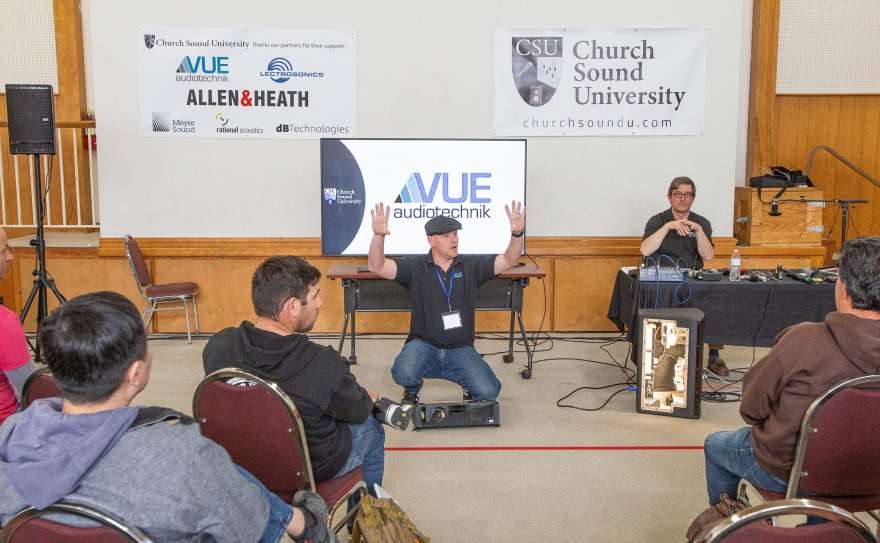 ProAVLEducation's tweet photo. Vue Audiotechnik supports the first Church Sound University educational programme in Orange, CA. 
Read more:
► https://t.co/cwyILlbUgB 

---
#AVTweeps #AVNews #education #livesound #audioengineering #churchsound #audiotechnician #ProAV #ProAudio #worship #USA #vueaudiotechnik https://t.co/IS1pVdAq6S
