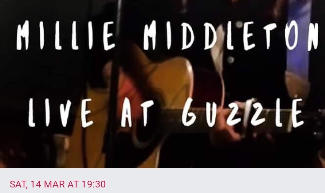 Back <a href="/GuzzleMicropub/">Guzzle Micropub</a> on 14th March live music with Millie Middleton.