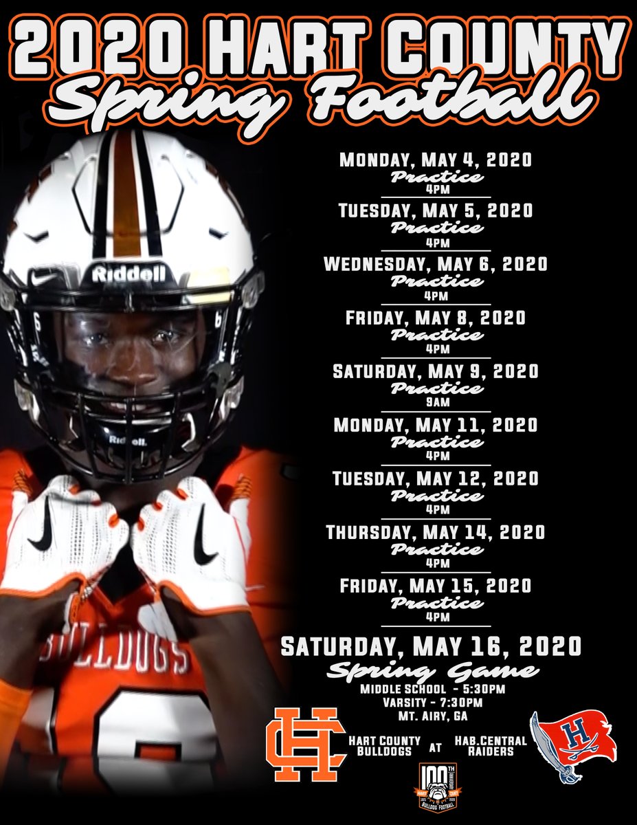hartcountyfb's tweet image. We are just over 2 months from the beginning of Spring Football! Here's a look at the schedule which will end on May 16 with the annual Spring Game against Hab. Central in Mt. Airy!  #LETSGODOGS #oneheartbeat #GoDogs