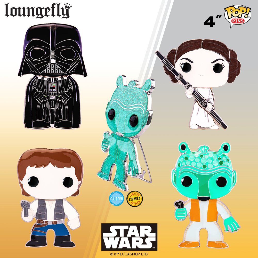 01 NEW Disney 4" Loungefly Enamel Pin Funko Pop Pin Princess Leia Star Wars 