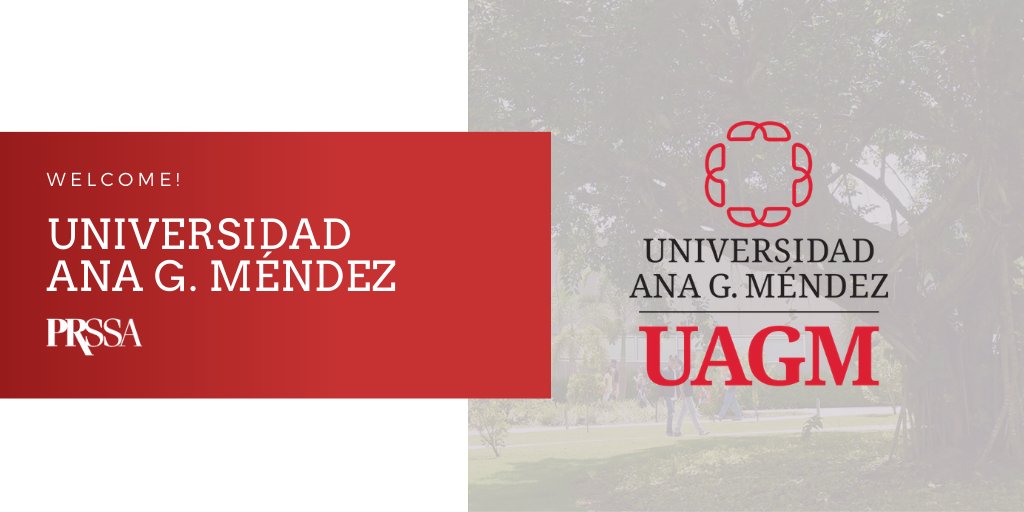 PRSA's tweet photo. .@PRSSANational has added Universidad Ana G. Méndez in Puerto Rico to its growing roster of Chapters! It marks the second school in Puerto Rico to be affiliated with PRSSA. Welcome, @UAGMGurabo! >> https://t.co/iOeCpdWsDx https://t.co/e1rtYZrB1F
