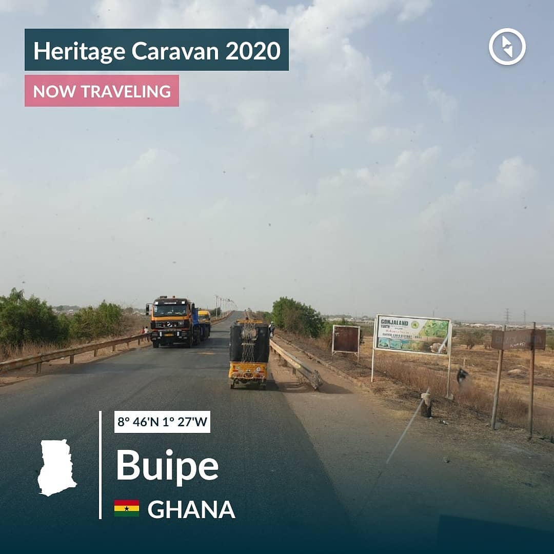 Channel1TVGHA's tweet photo. #HeritageCaravan passed #Buipe a while ago. We've gone past Mpaha junction, on our way to #Tamale. https://t.co/ulViAUOrkW