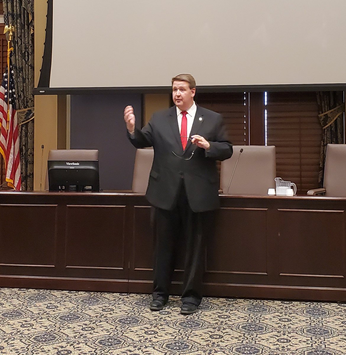 Leadership Ada is spending the day at the Oklahoma State Capitol. Hearing from Senator <a href="/gmccortney/">Greg McCortney</a> about SB1200 &amp; SB1602 regarding CLEET.