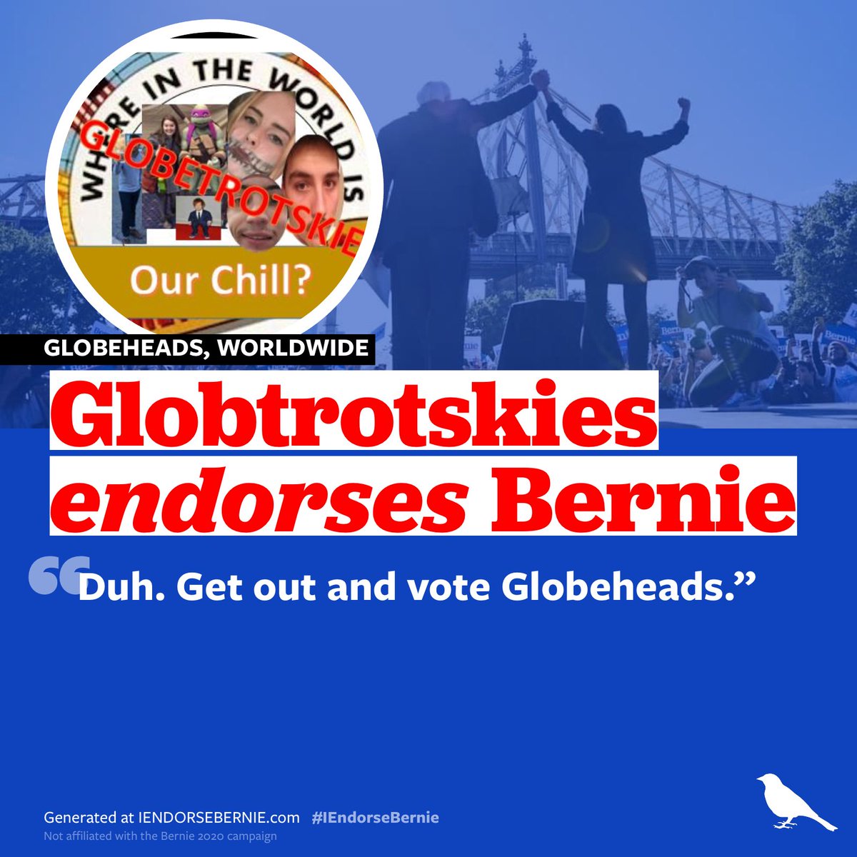 globetrotskies's tweet photo. Berntrotskies. FEEL THE GLOBE https://t.co/7WXhIV2dRZ