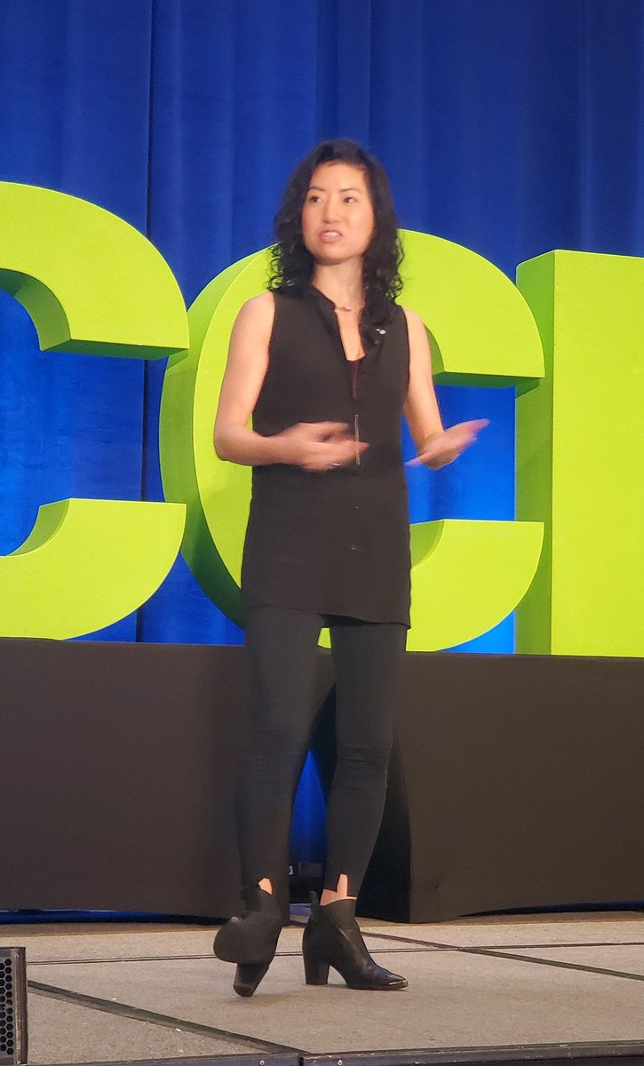 NSSConf's tweet photo. "Empowering humans in a data-driven world"... @suddencompass cofounder #triciawang closes the conference. Discusses the difficulty of turning data into insights and then into actions. #studentsuccessconf https://t.co/HYI8nHm4EE