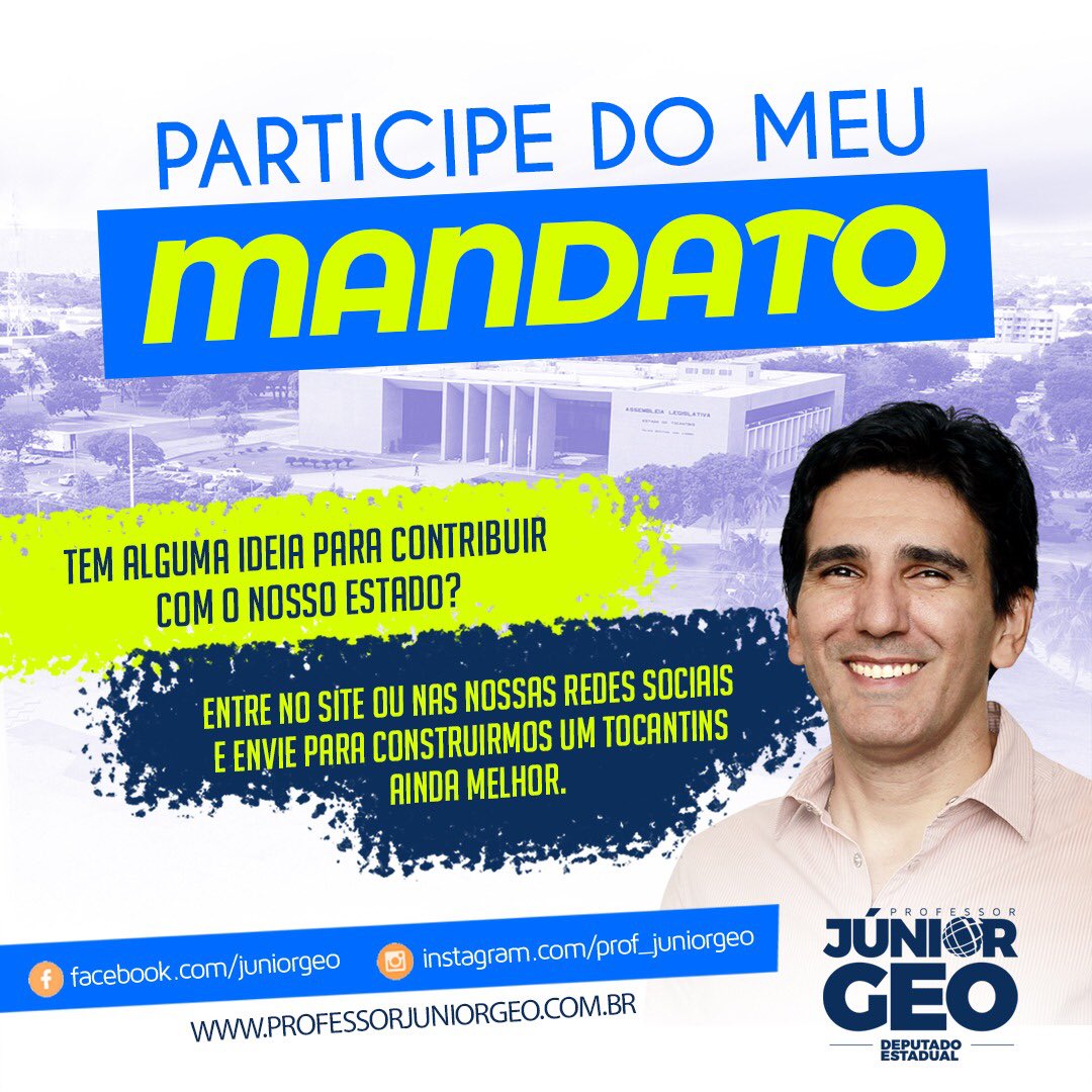 prof_juniorgeo's tweet photo. Tem alguma ideia para um Projeto de Lei ou alguma solicitação para ao Executivo? Envie para que possamos construir um Tocantins ainda melhor. #açãoparlamentar #requerimientos #projetosdelei #professorjrgeodeputadoestadual #professorjrgeo https://t.co/4Ee5E3huLB