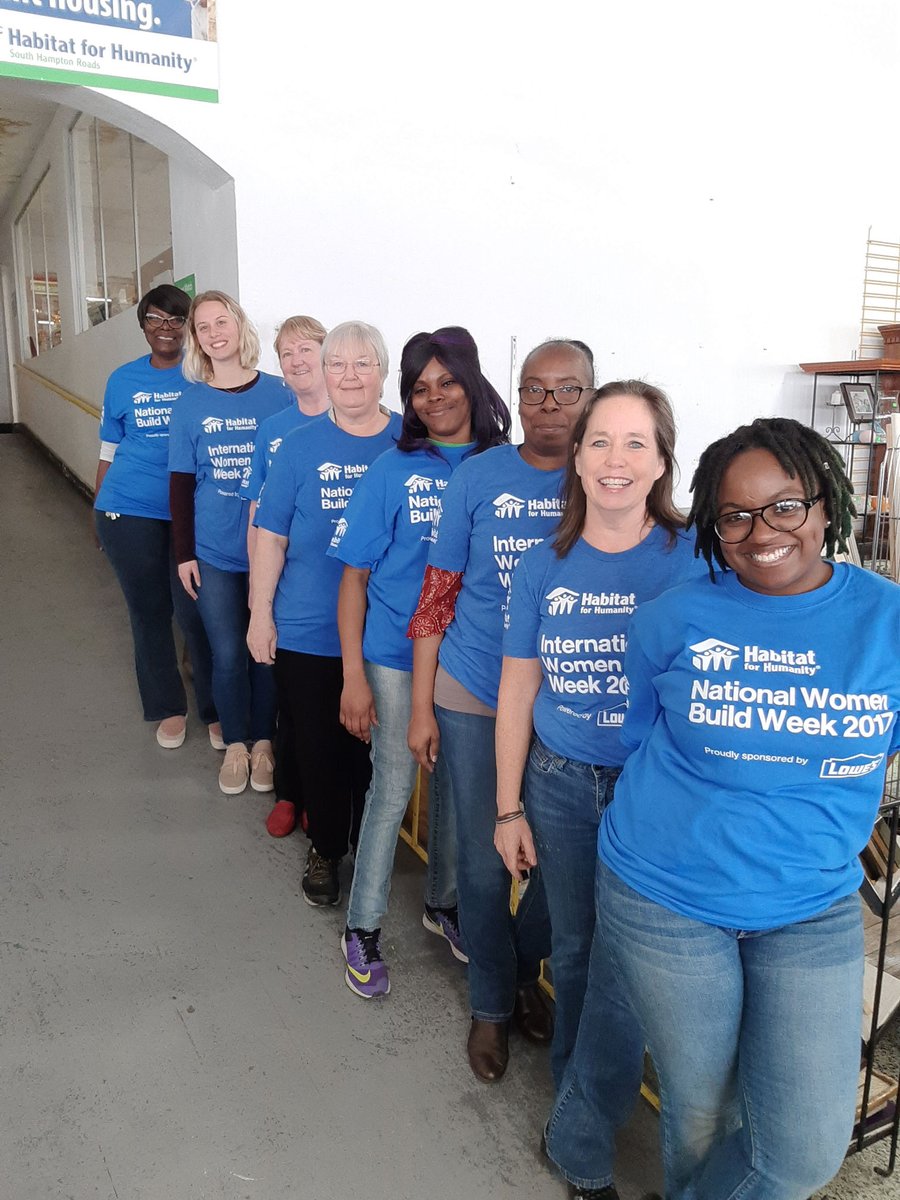HabitatSHR's tweet photo. #HabitatSHR women staff are ready for International #WomenBuild with @Lowes this week! #BuildHer!! https://t.co/iekP6SS38N