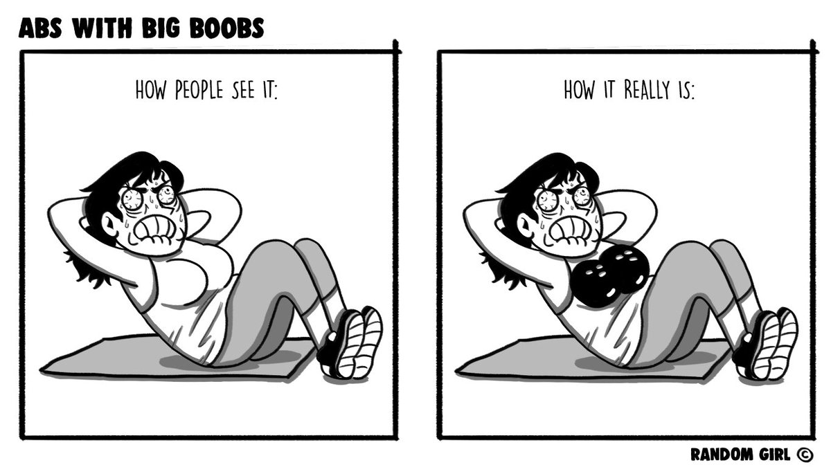 randomgrlcomics's tweet photo. Big boobs, big problems
#boobs #bigboobs #breast #woman #womenproblems #women #workout #abs #workoutproblems #comic #comics #comicstrips #webcomic #funnycomic #funnycomics #cartoon #instacomic #humor #webtoon #comicstrips https://t.co/WeKwrONUUx