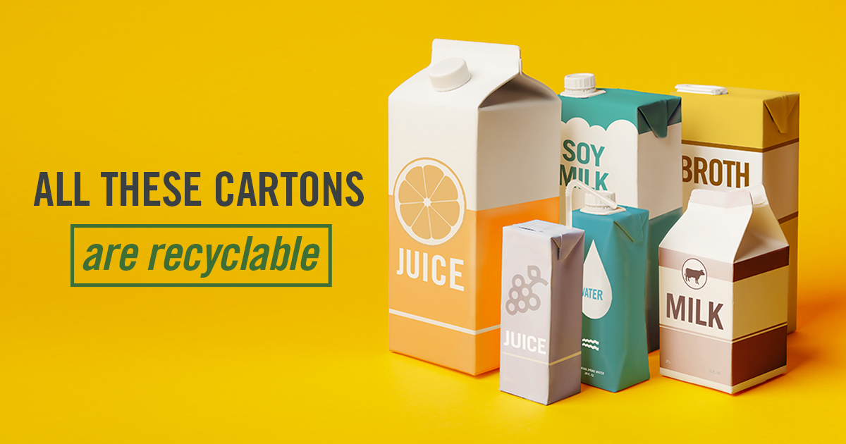 Did you know that you can #RecycleYourCartons in Omaha? This includes empty food &amp; beverage cartons from milk, OJ, soup, coconut water, almond milk and more! It’s easy — just toss your cartons in the recycling bin with your other paper, cardboard, aluminum and plastic containers.