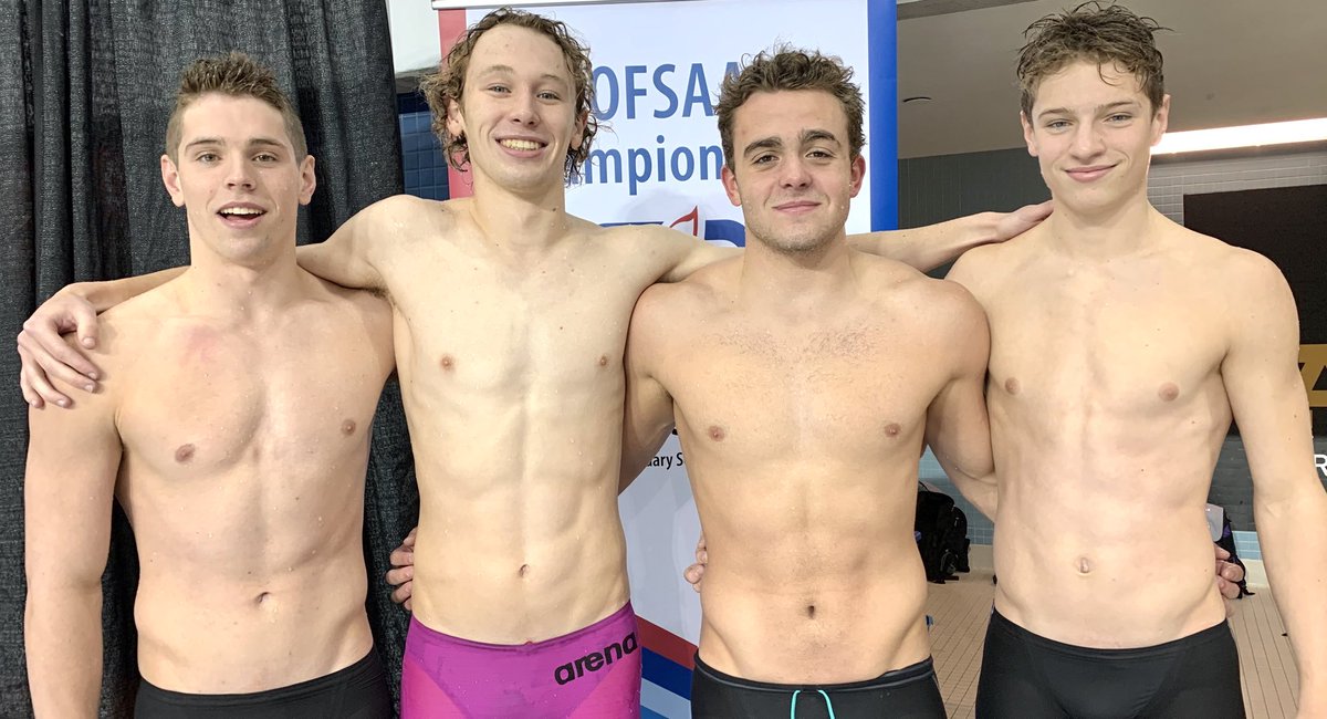 MelanieDenoon's tweet photo. Centennial guys OFSAA RECORD 200m Medley Relay in Prelims !!
#smokecoming #fastfinal  @ccviathletics https://t.co/COwoHFrfZL