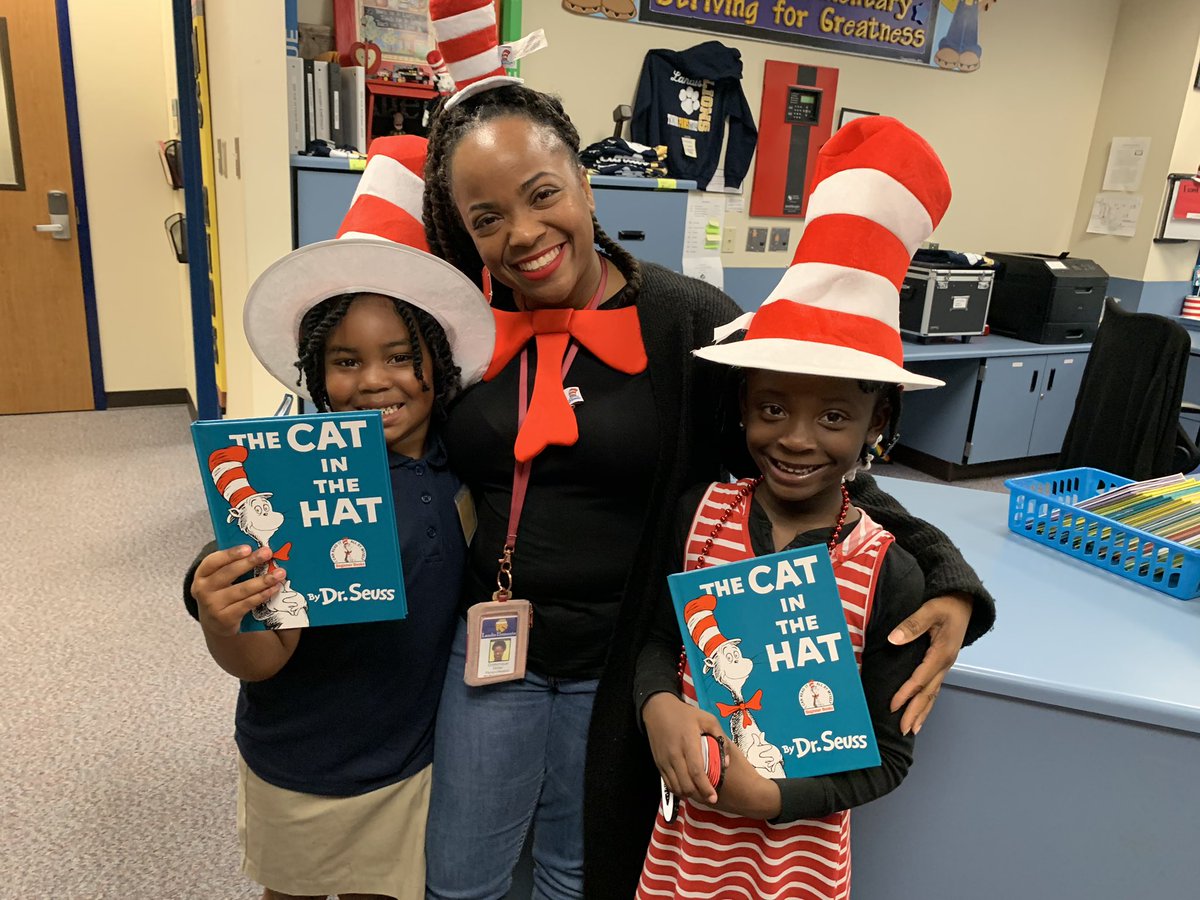For #ReadAcrossAmerica , we are hiding Cat In The Hats around the building. Students who find them get a Dr. Seuss book! Congrats to two winners from kindergarten!!! Keep your eyes open for more!!! 👀 📚 <a href="/landis_es/">Landis Elementary</a> <a href="/CounselorBean/">Maia Bean, M.A.</a> <a href="/DeAnna17496531/">WonderWoman527</a> #betheoneatlandis #finderskeepers
