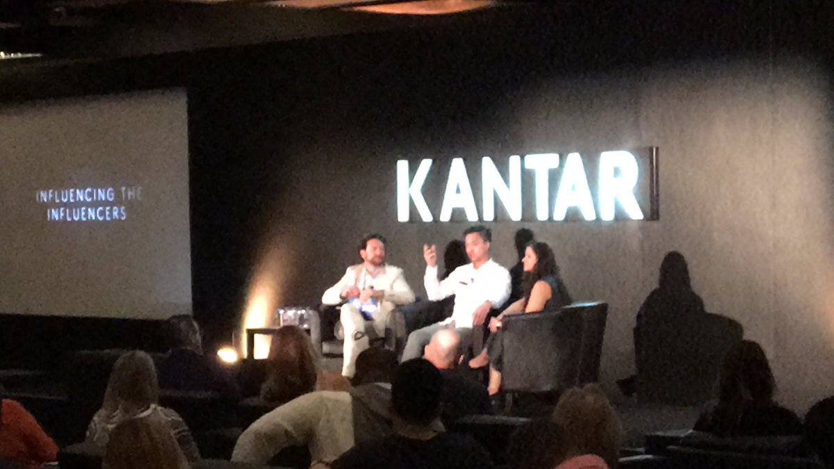 Good talk by <a href="/han_ma/">Han Ma</a> <a href="/Semones/">Jeff Semones</a> and Anna Rosenblatt on the $15B influencer market and pursuit of “authenticity”. You can’t tell them what to do, but share goals and see what THEY want to do. Basically, hire smart ppl and get out of their way. <a href="/kantar/">Erhan Kantar</a> #breakthrough