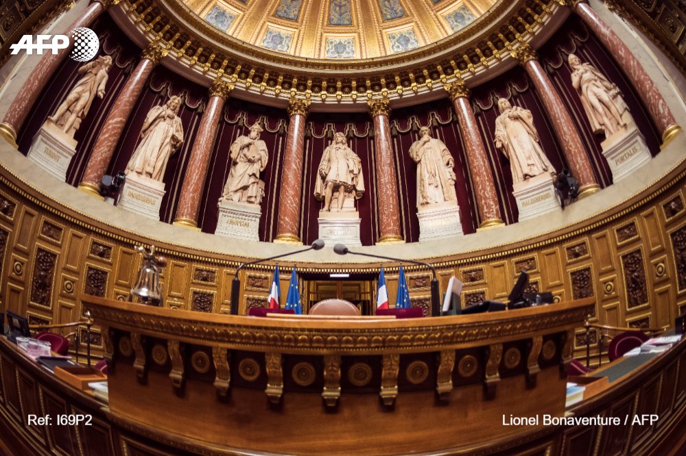 afpfr's tweet photo. Le Sénat dominé par l'opposition de droite a voté aujourd'hui à l'unanimité, avec le soutien appuyé du gouvernement, une proposition de loi portant à 15 jours, contre cinq jusqu'à présent, le congé pour le deuil d'un enfant de moins de 25 ans #AFP https://t.co/xgYYXIQ6i7
