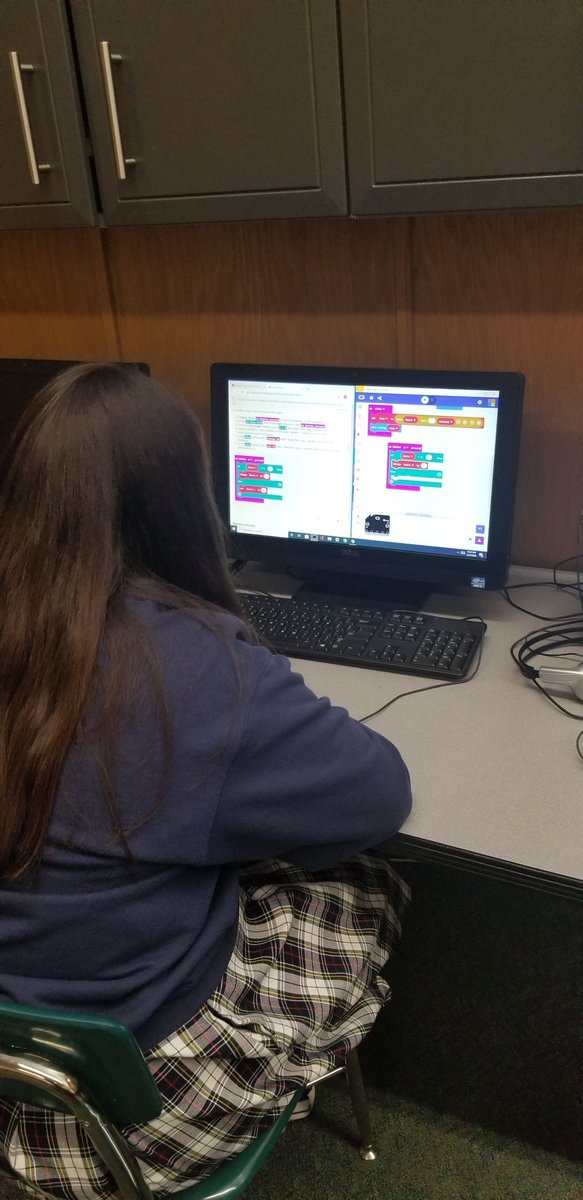 stvincentschool's tweet photo. Mrs. Sloan completed a hands-on project with our St. Vincent 8th grade students in computer class. They used BBC:Microbit devices and Microsoft's MakeCode program to create wearable watches. #learningmakesmehappy https://t.co/Wp7R5W91JT