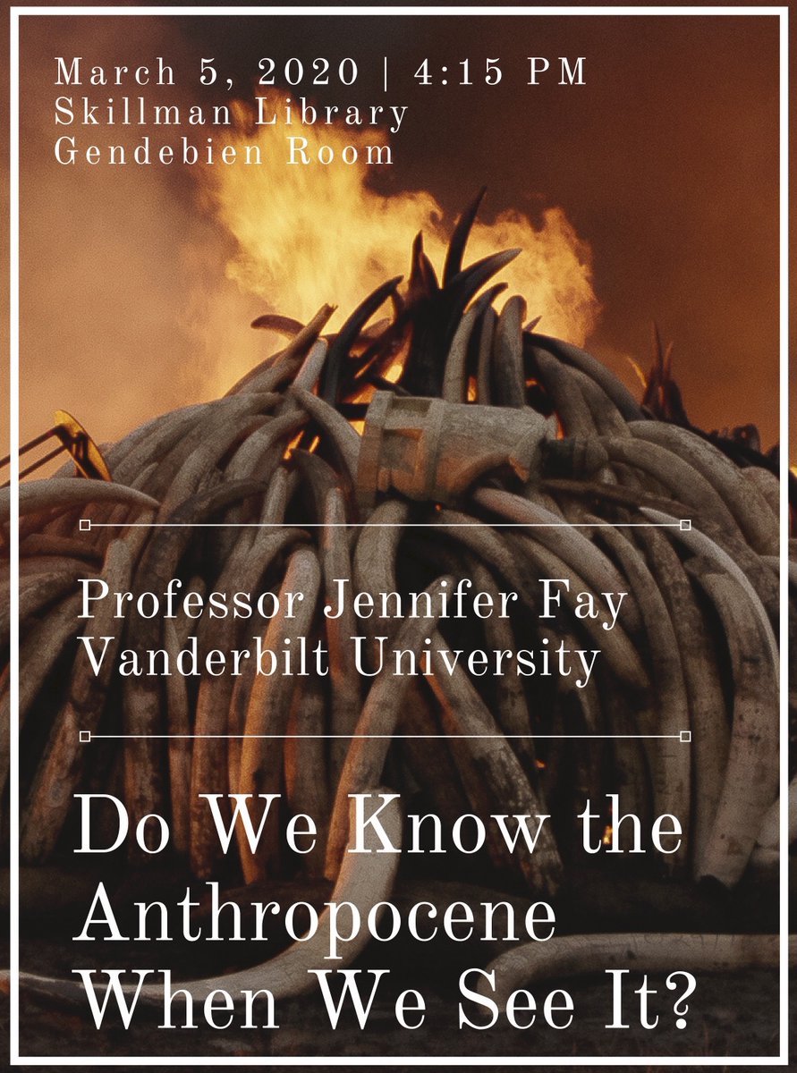 LafEnvironment's tweet image. Please join us this Thursday, March 5, @LafLib for the next in the @LafCol Environmental Humanities Speaker Series, organized with @Katherine_Groo and Film and Media Studies: 

Prof. Jennifer Fay of @VanderbiltU speaks about film and/in the anthropocene (calendar.lafayette.edu/node/44131).