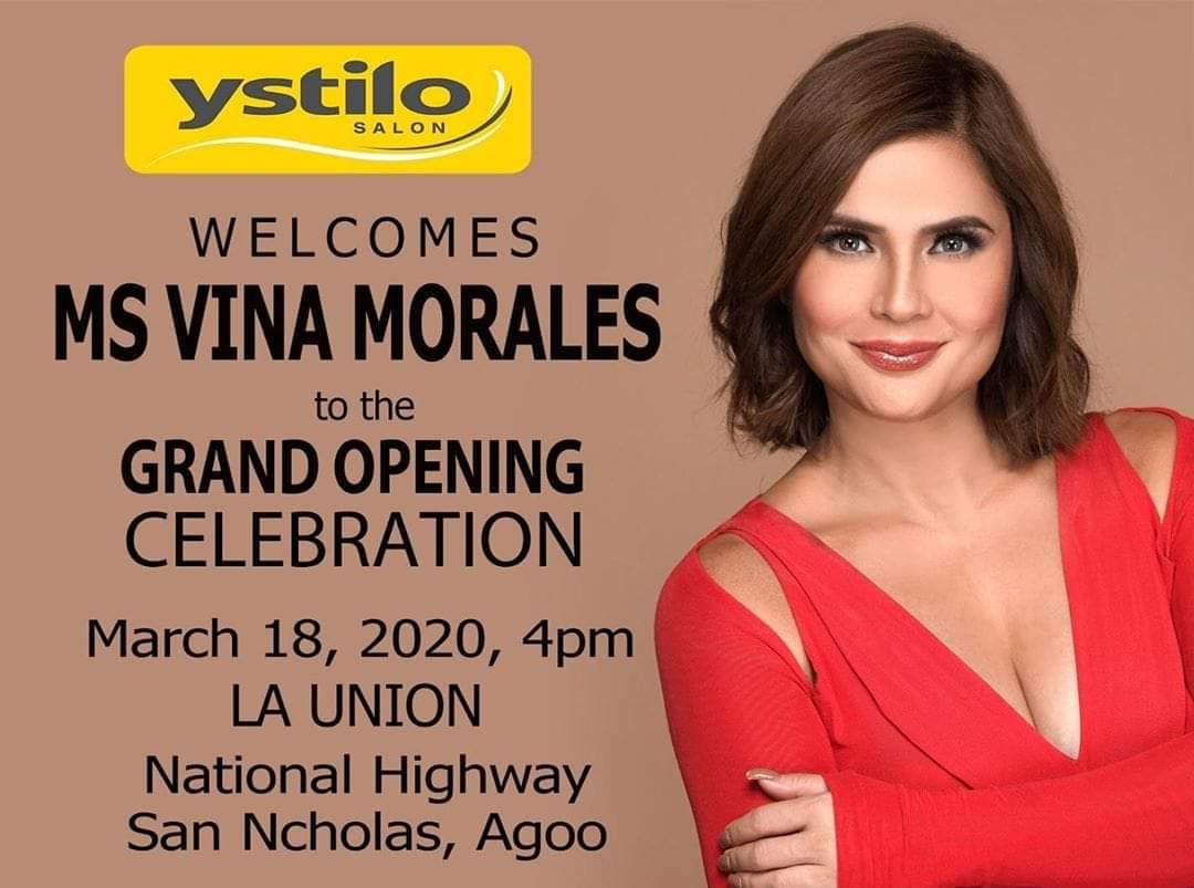 dannyboi0214's tweet photo. Vina Morales ♥️ Grand Opening Celebration March 18, 2020 LA UNION. Don't miss it ✌️ #VinaMorales  #ystilo @MsVinaMorales @LoveVinaMorales https://t.co/cAY5xCkW3p