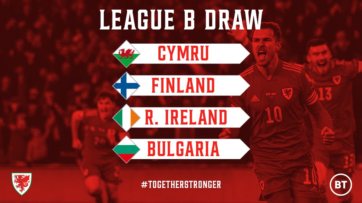 Cymru's tweet photo. 🏴󠁧󠁢󠁷󠁬󠁳󠁿 Once the fun of #EURO2020 is out of the way... this is next! 

#NationsLeague 
#TheRedWall 
#TogetherStronger https://t.co/E3IKqIvXfL