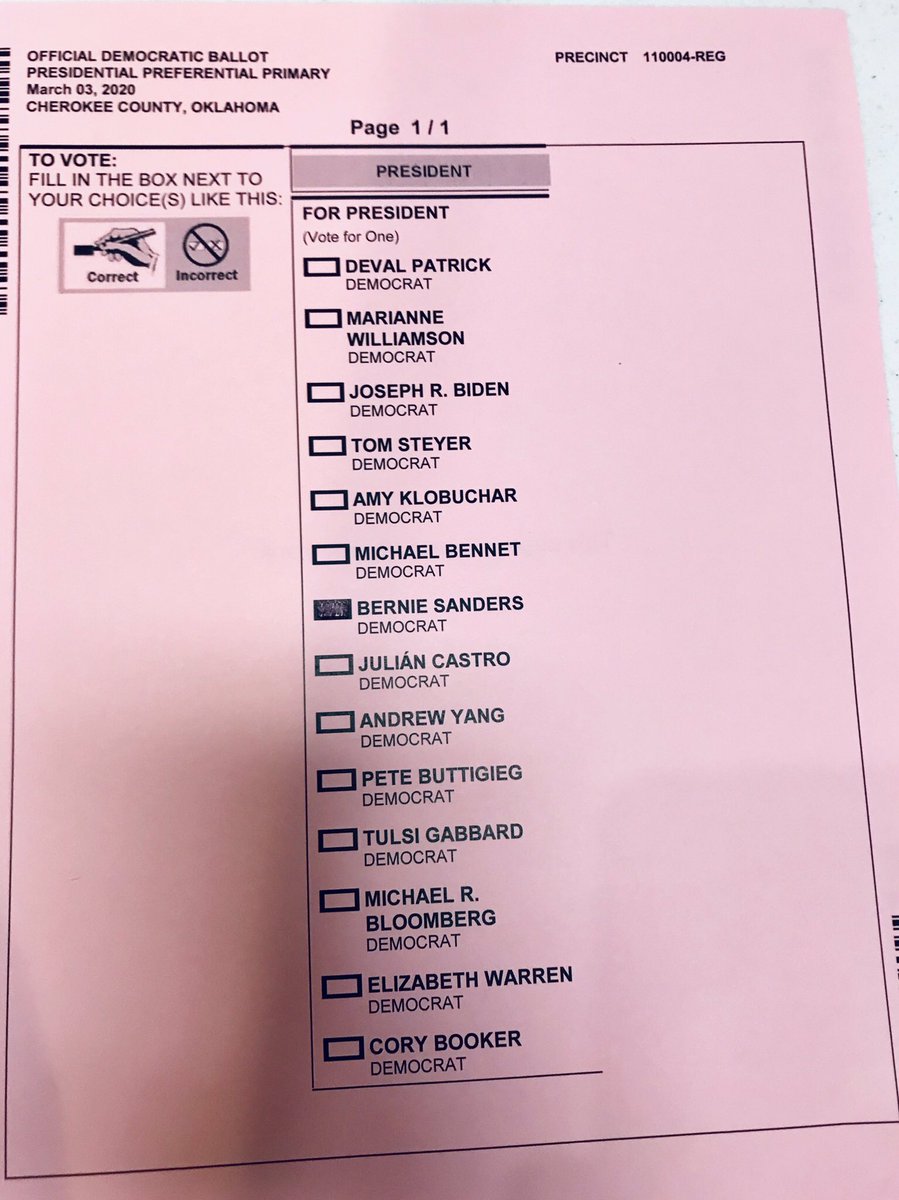 Not bc he’s perfect. 

But because from Standing Rock, to climate change, to LGBTQ rights, to income inequity he’s been the most consistent candidate on the issues that I care about. 

Today, I voted for <a href="/SenSanders/">Sen. Bernie Sanders</a>. 

#SuperTuesday #VoteForBernie