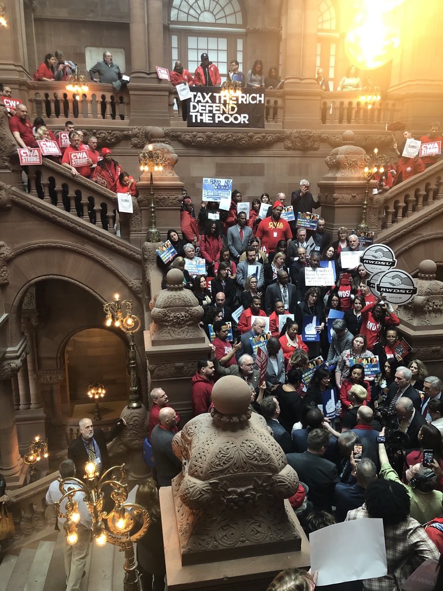 NadyaStevens's tweet photo. Tax the rich to fund education and healthcare in NYS. End fake austerity! Raise the cap. #taxtherich #defendthepoor @VOCALNYAction @CWAUnion @RWDSU https://t.co/ew5b0krvUn