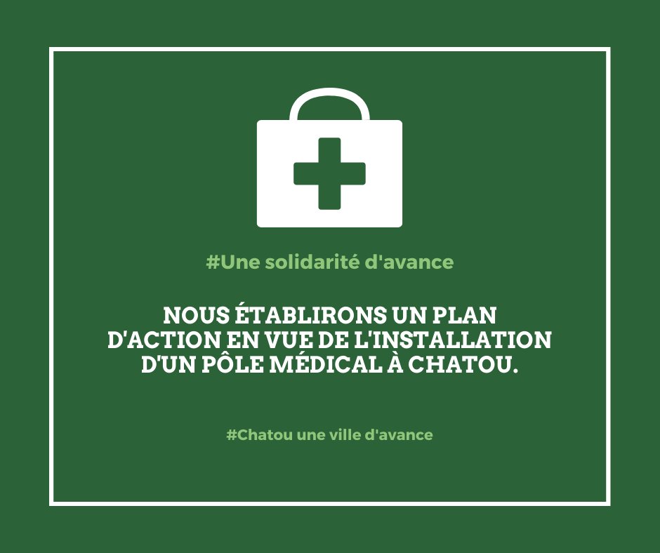 chatoudavance's tweet photo. Une solidarité d'avance ! Nous établirons un plan d'action après recensement des besoins en vue de l'installation d'un pôle médical à Chatou. #ChatouUneVilledAvance https://t.co/emDdkACSMl