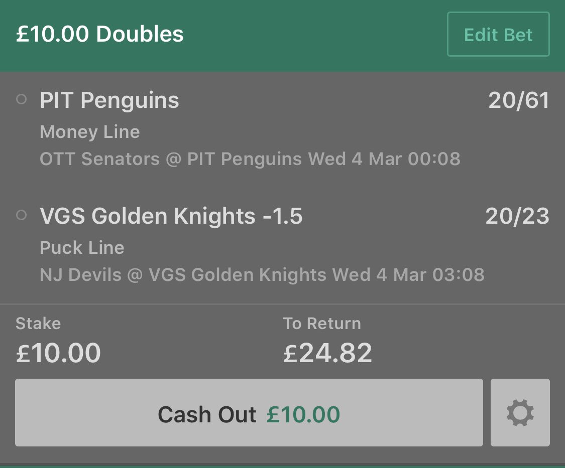 nhl_top's tweet image. Tonight’s free bet is as follows should hopefully  see the penguins return to winning ways and feel the golden knights will be to strong for the devils #LetsGoPens #VegasBorn #Freebet #toptips #nhl