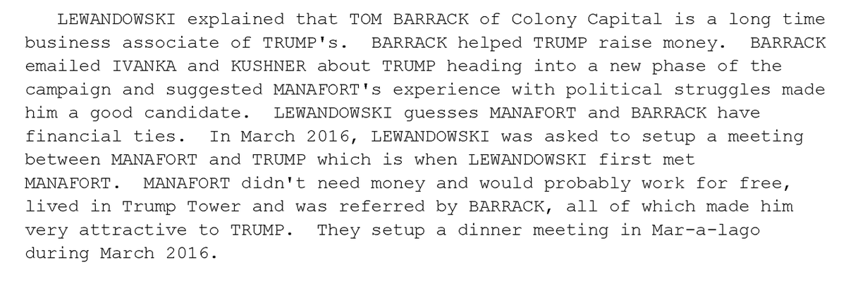 Manafort and Barrack link up. The two met in the Middle East back in the *1970s* so this game has been going on a loooong time.Remember that.