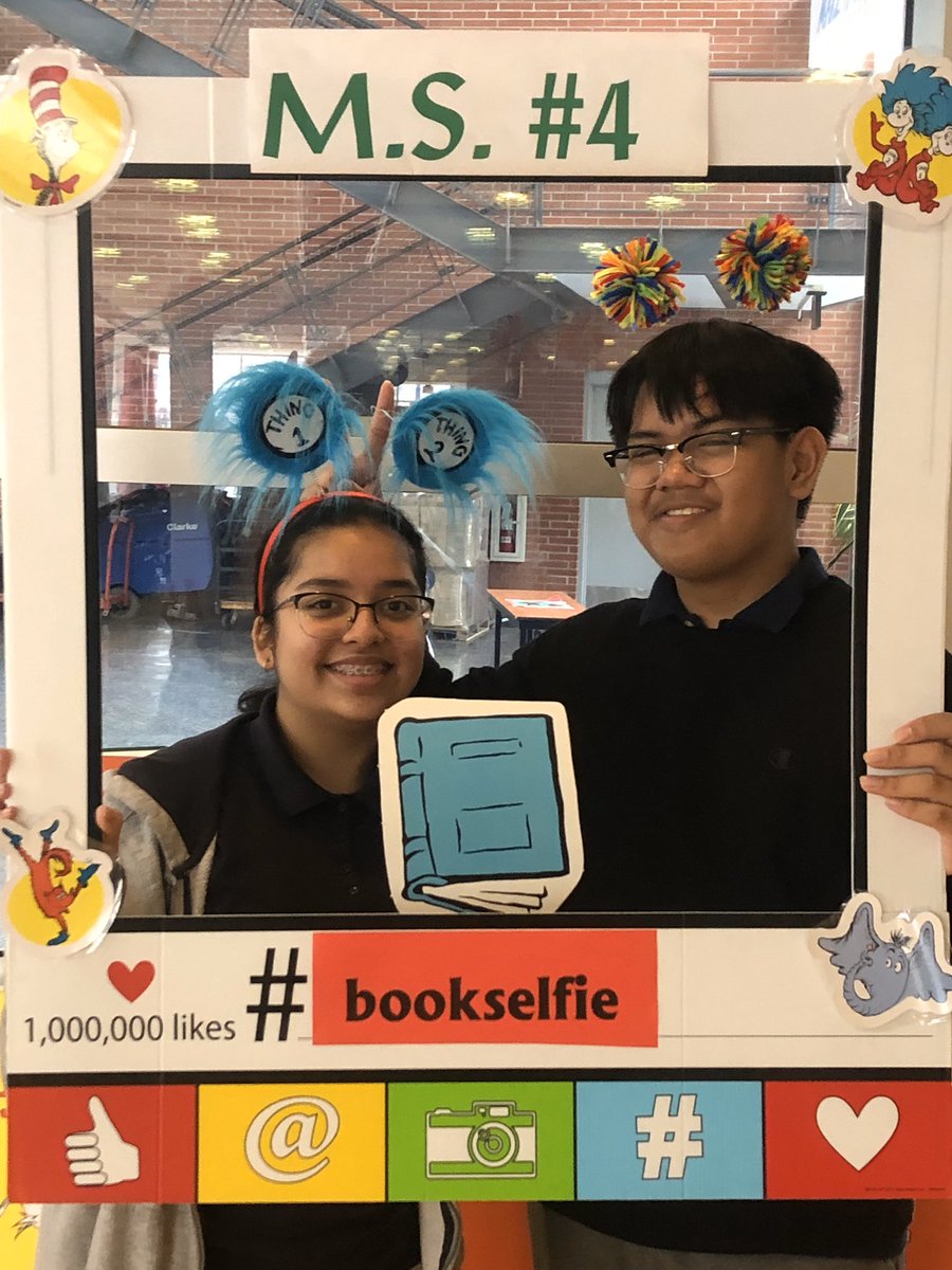 FrankConwellMS4's tweet photo. @FrankConwellMS4 Day 2 of our Read Across America celebration consists of crazy hats and book selfies! #ReadAcrossAmericaWeek #bookselfies #crazyhats #middleschoollife #MS4Rocks https://t.co/HGFIOmVgym