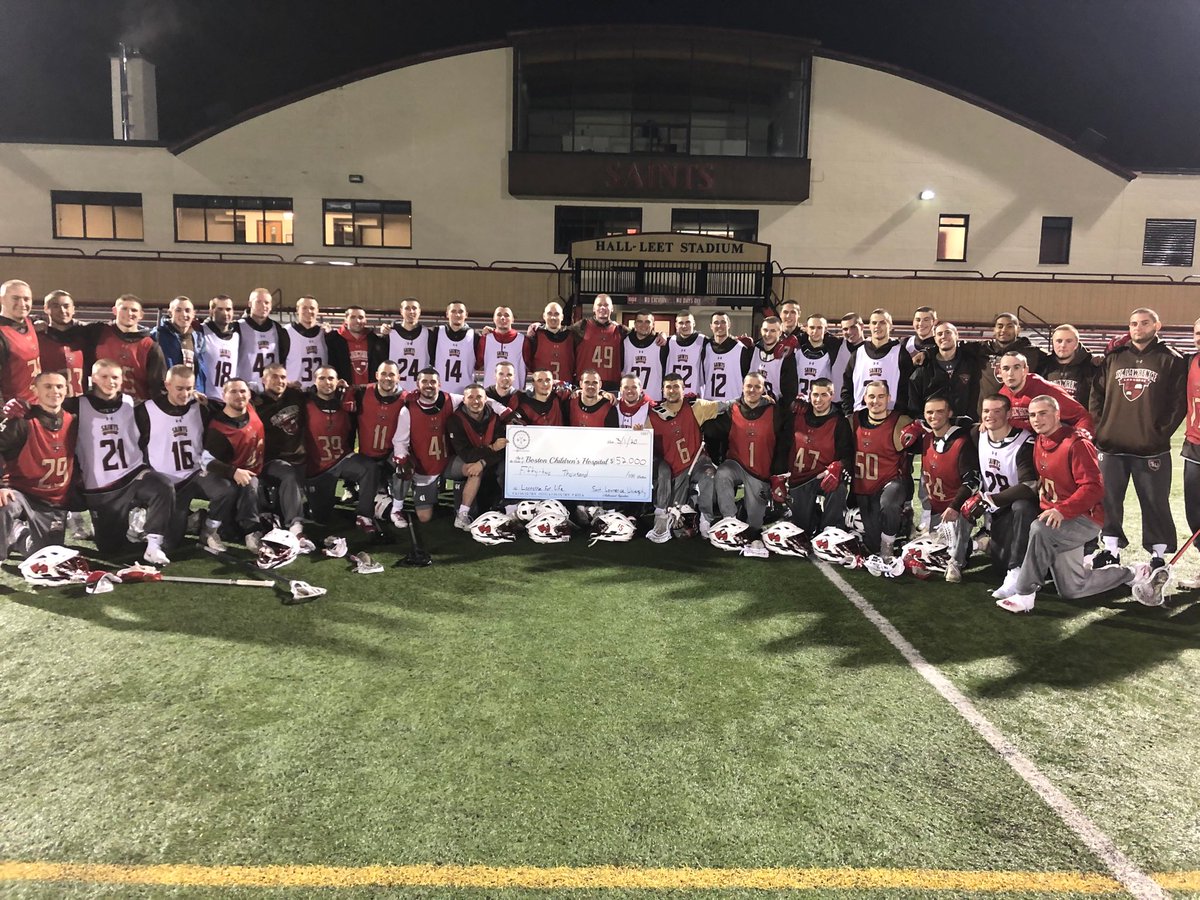 Saints_MLax's tweet photo. Proud of this group who helped to raise $52 K for a great cause. Committed to a cause and to each other! #lacrosseforlife #saintsfamily https://t.co/a6aVBWvXn7