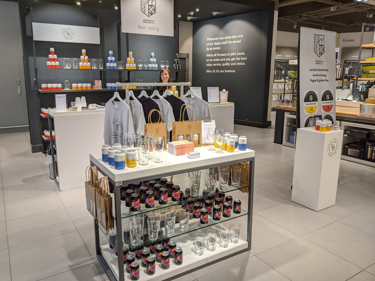 BirmBeerWeek's tweet image. Stirchley's very own @brumbrewery have a Pop-Up at John Lewis in Grand Central Birmingham!
They're offering beer samples and exclusive offers until the end of the week! Go check them out! 
#StirchleyBeerMile #VivaStirchley