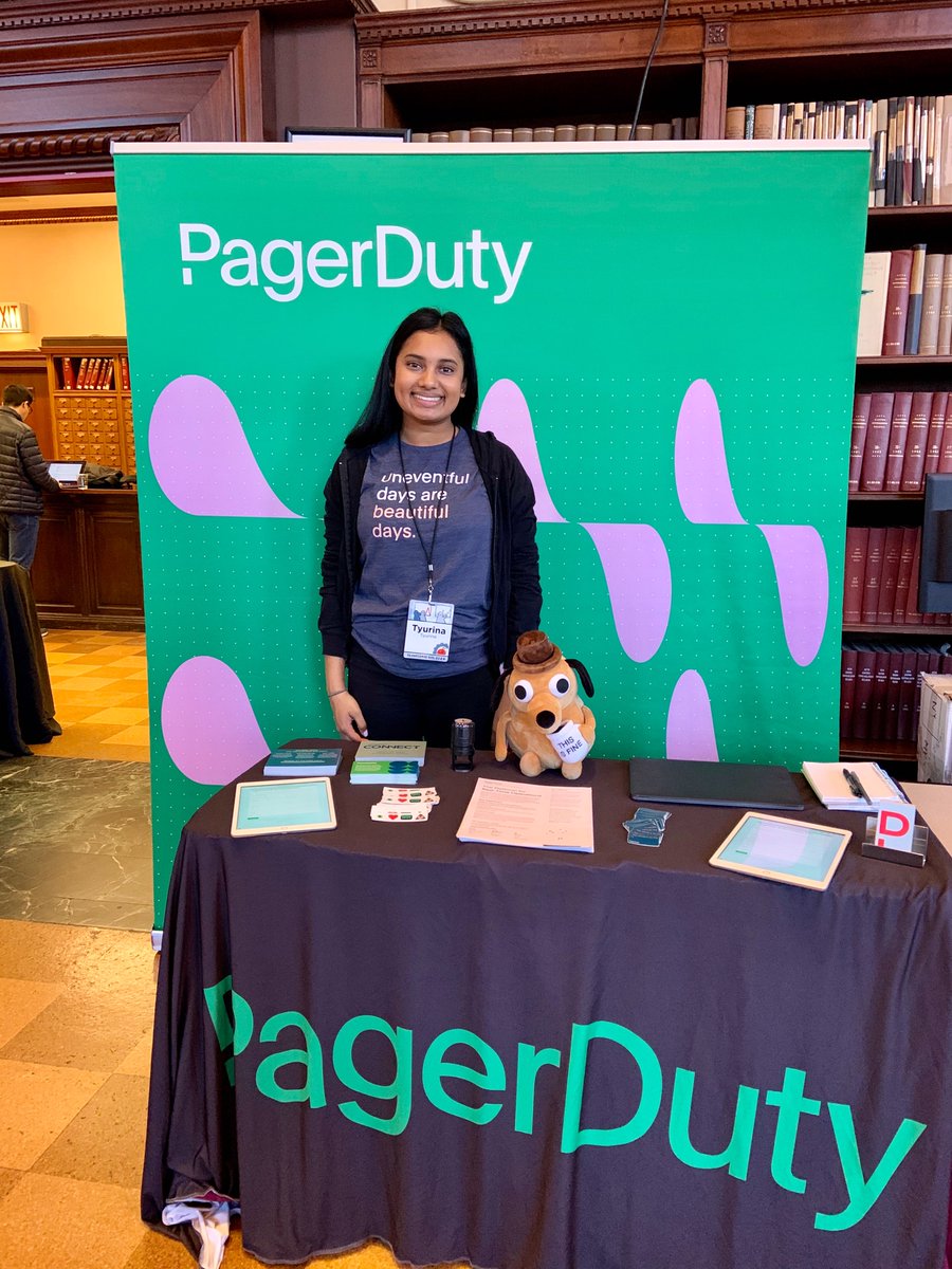 pagerduty's tweet image. Good morning #NYC - we are looking forward to meeting you at #devopsdaysnyc.  Stop by the #pagerduty booth for some rad stickers, a chance to win a #thisisfine dog, and to talk with our team.