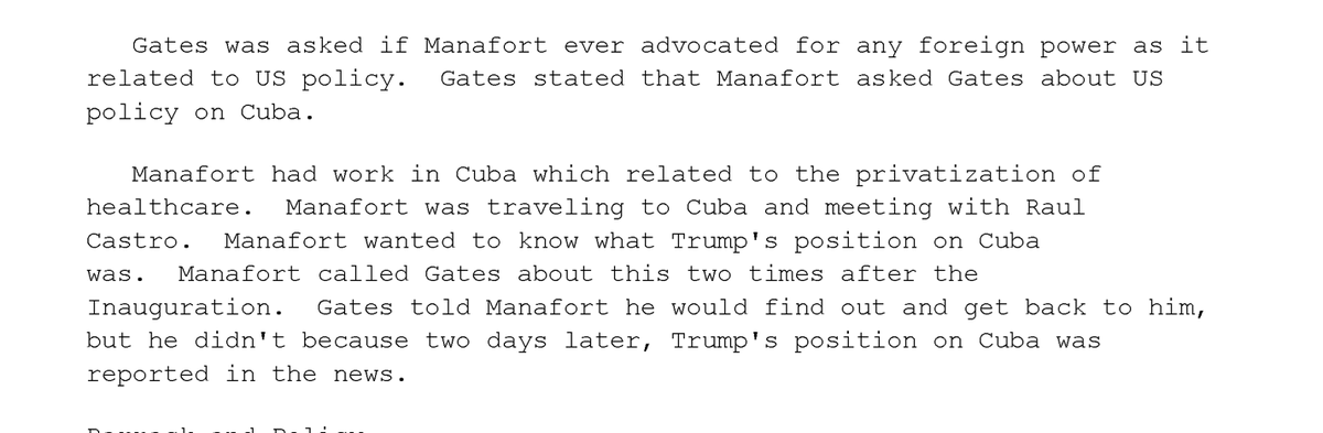 Then, outta left field, Manafort turns out to have been in Havana looking to privatize Cuban healthcare. COULD THIS PLEASE BE ANY MORE RUSSIAN MOB? 