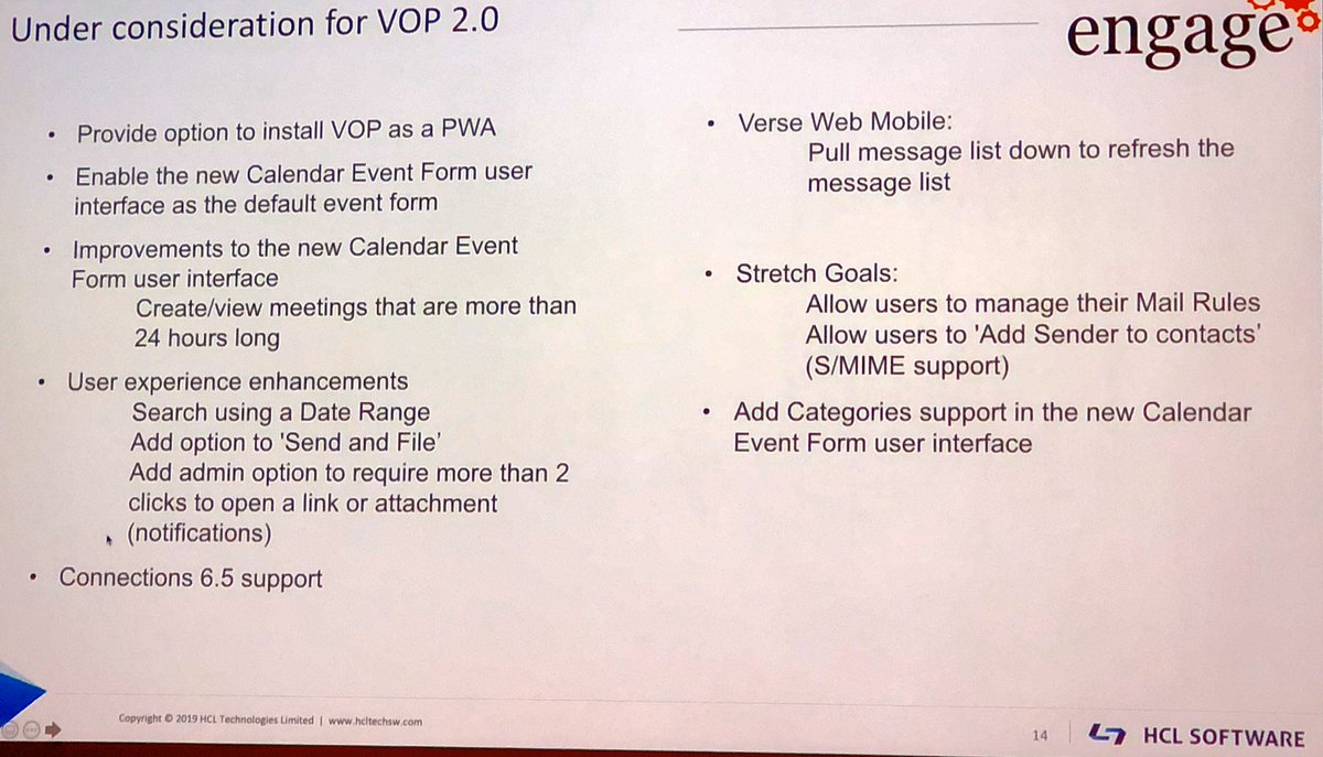 Verse On Premises (VOP) 2.0 plans #engageug #dominoforever