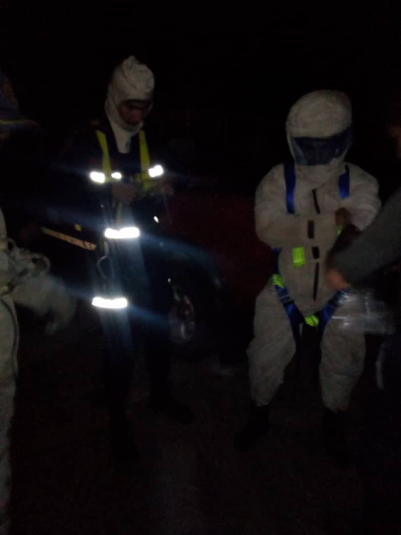 Se realizó exterminio de abeja en caja de agua al mando del sgto/1 Aníbal cuerpo de bomberos pedraza