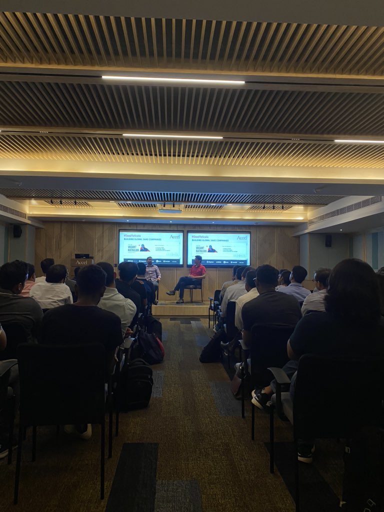 ypranay19's tweet image. We have @vas (partner @Accel) and @AbhinavC (partner @Accel_India) sharing their thoughts on building #global #SaaS companies out of India

If you missed this one, we got you covered - stay tuned for insights from this session (and more!) soon...

#BuildWithAccel #SeedToScale