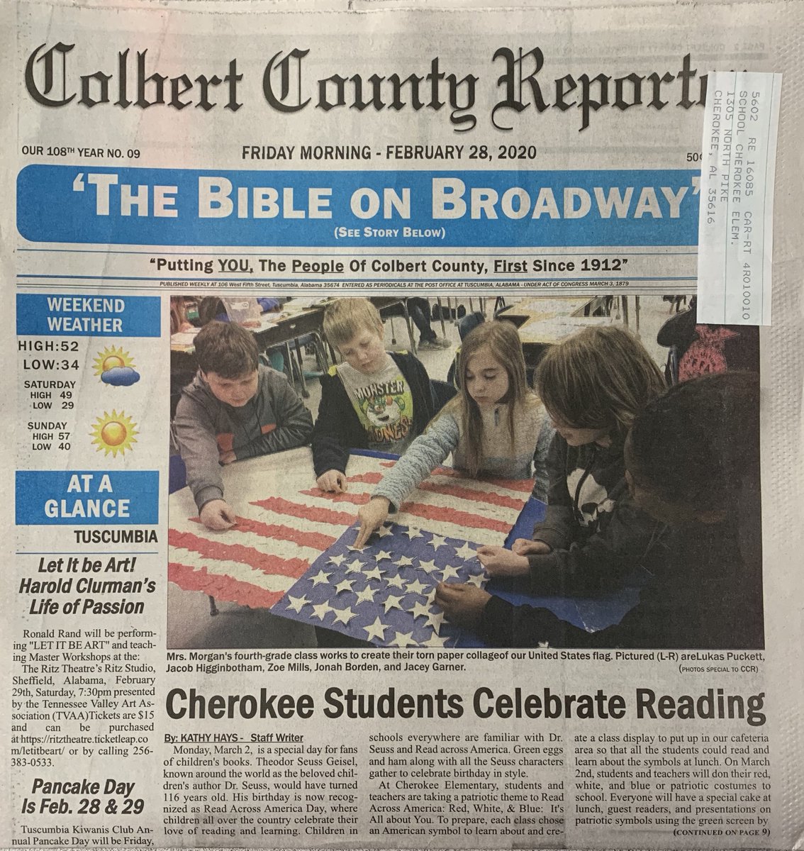 CESIndians's tweet photo. Thank you teachers and students for your support of the Library Media Center Program and Read Across America! Your displays on American symbols in our cafeteria look awesome! https://t.co/711TUPAMj6